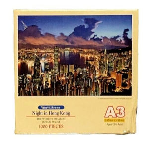 Tomax 1000 Piece Worlds Smallest Jigsaw Puzzle Night in Hong Kong New Sealed